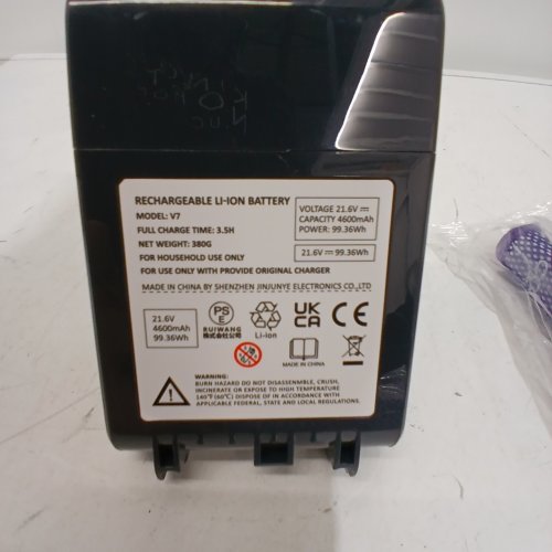 RECHARGEABLE LI-ION VACUUM BATTERY - 21.6 V 4600 MAH 99.36WH - BLACK (MODEL: V7) image 2