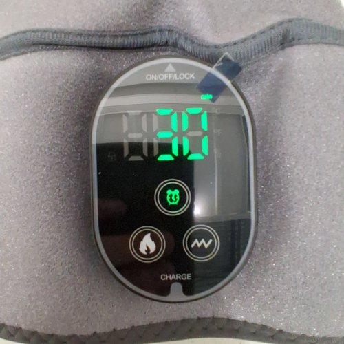 CHARGEABLE HEATED KNEE BRACE AND MASSAGER WITH 6 HEATING LEVELS - GREY image 2