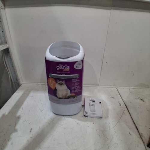 LITTER GENIE PAIL STYLE CAT LITTER WASTE DISPOSAL SYSTEM - WHITE/GREY (MODEL: 00666594210890) image 2