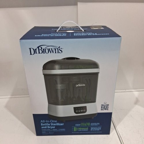 DR. BROWNS ALL-IN-ONE BABY BOTTLE / PACIFIER STERILIZER & DRYER - GREY (MODEL: AC177) image 2