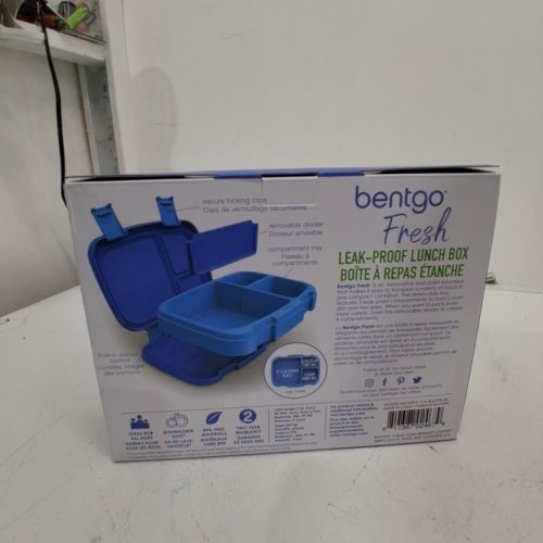 BENTGO FRESH 4 COMPARTMENT BENTO-STYLE LUNCH BOX - BLUE image 3