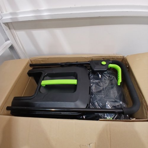 STEELITE CORDLESS HEIGHT ADJUSTABLE 5-POSITION ELECTRIC LAWN MOWER WITH 8GAL GRASS BAG / BATTERY & CHARGER - 13'' - GREEN/BLACK (MODEL: ‎DG500 ) image 3