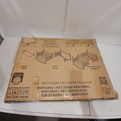 DREAM ON ME PORTLAND 3 IN 1 CONVERTIBLE TODDLER BED - LOW TO FLOOR DESIGN WITH NON TOXIC FINISH - 50LBS WEIGHT CAPACITY - 57" X 29" X 28" - GREY - (MODEL: 638) image 2