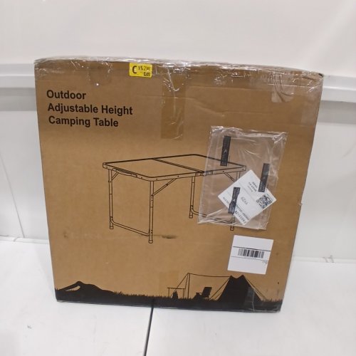 OUTDOOR HEIGHT ADJUSTABLE CAMPING TABLE - 47" X 23" - BLACK (MODEL: BL-135-A) image 5