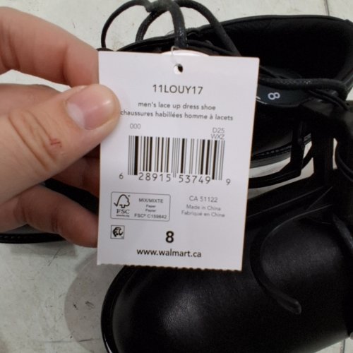 MEN'S GEORGE LACE-UP DRESS SHOES - SIZE 8 - BLACK (STYLE: 11LOUY17) image 2