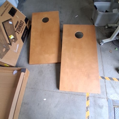 GOSPORTS REGULATION SIZE WOODEN CORNHOLE BOARDS SET - 2FT X 4FT - LIGHT BROWN (MODEL: CH-02-WS-LIGHTBROWN) image 2