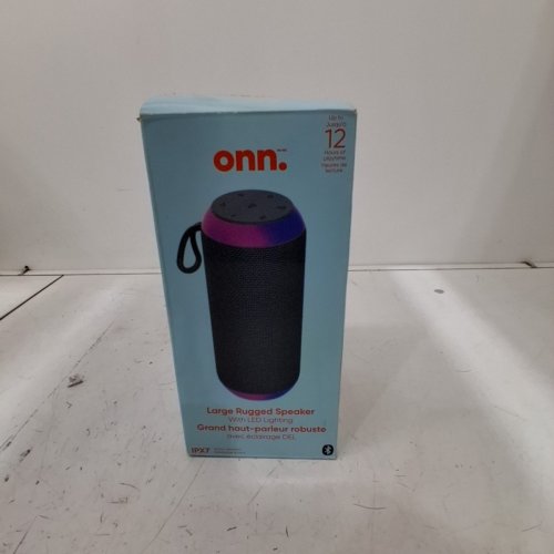 ONN. LARGE RUGGED BLUETOOTH SPEAKER WITH LED LIGHTING - BLACK image 5