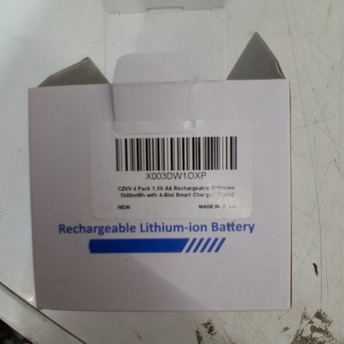 5PC RECHARGEABLE AA BATTERIES WITH 4-SLOT SMART CHARGER - 1.5 V - BLACK image 3