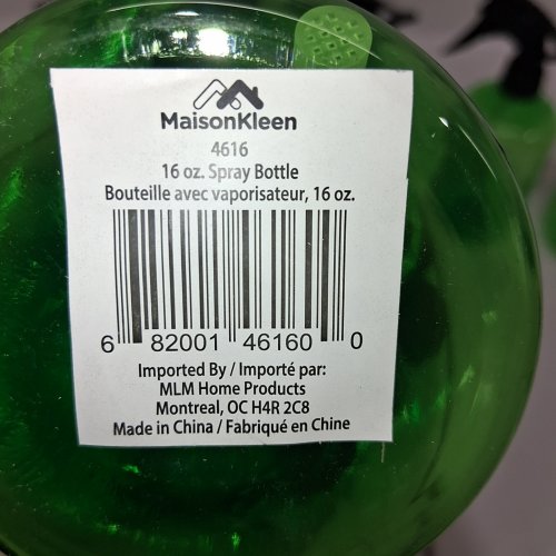 6 PLASTIC SPRAY BOTTLES - 16OZ - GREEN/BLACK image 2