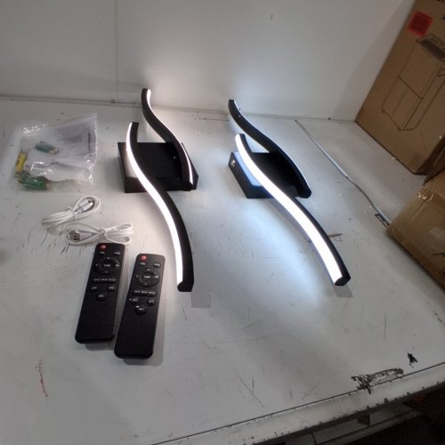 2PK CANOE LED WALL SCONCES - BLACK (ITEM: 8238WL-24GD-EL-2P) image 2