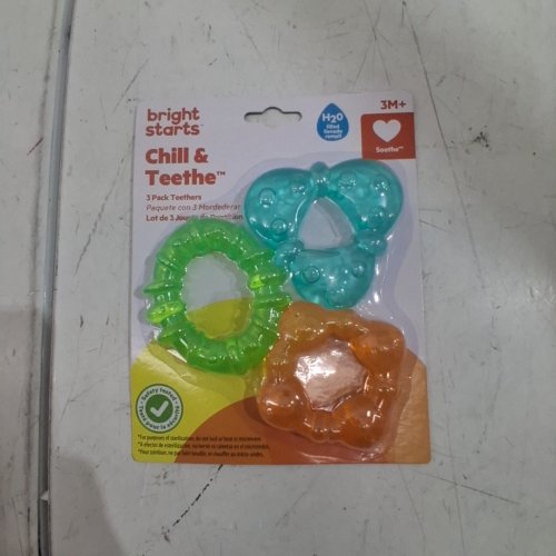 3PK INFANTS BRIGHT STARTS CHILL & TEETHE TEETHING CHEWS - AGE 3 MONTHS+ - GREEN,BLUE,ORANGE image 3
