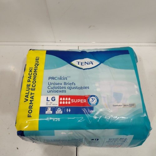 26PK TENA UNISEX PROSKIN OVERNIGHT STRETCH BRIEFS - SUPER ABSORBENCY - LG image 4