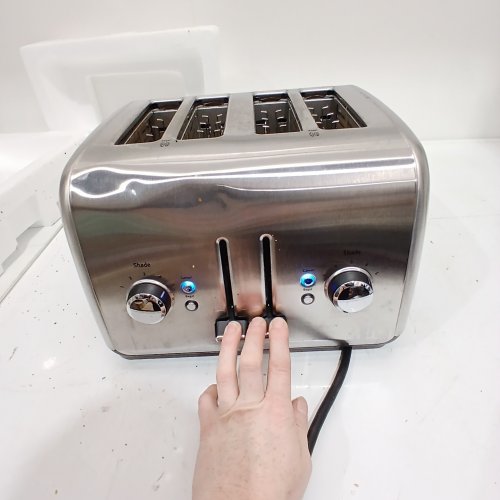 KITCHENAID 4-SLICE HIGH-LIFT LEVER TOASTER - BRUSHED STAINLESS STEEL - (KMT4115SX) image 2