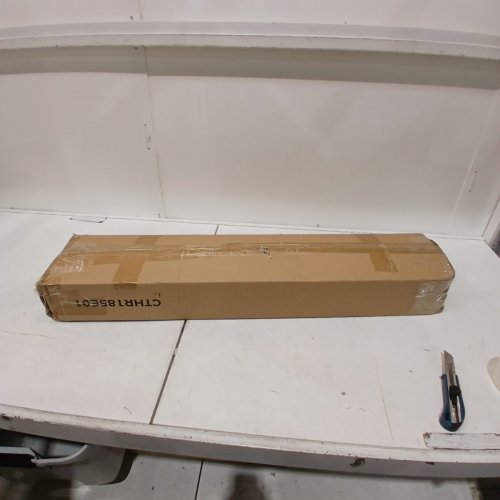MAHANCRIS NARROW CONSOLE TABLE WITH POWER OUTLETS/CHARGING STATION - 71" X 32" X 6" - WOOD/BLACK (MODEL: ‎CTHR185E01) image 4