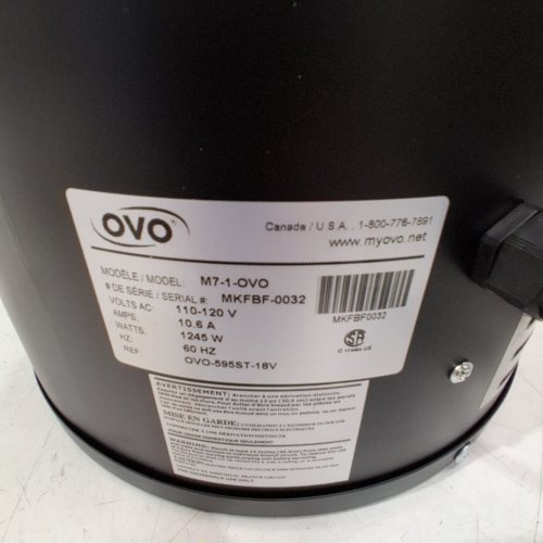 OVO HEAVY DUTY POWERFUL CENTRAL VACUUM SYSTEM CANISTER ONLY - 595 AIR WATTS - BLACK (M7-1-OVO / OVO-595ST-18V) image 3