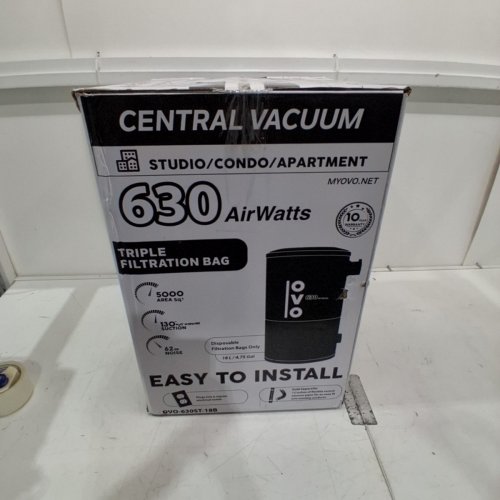 OVO HEAVY DUTY POWERFUL CENTRAL VACUUM SYSTEM CANISTER ONLY - 595 AIR WATTS - BLACK (M7-1-OVO / OVO-595ST-18V) image 6