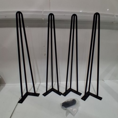 4PK VEVOR HEAVY DUTY HAIRPIN TABLE LEGS - 22" - BLACK - (MODEL: TK6713-26) image 2
