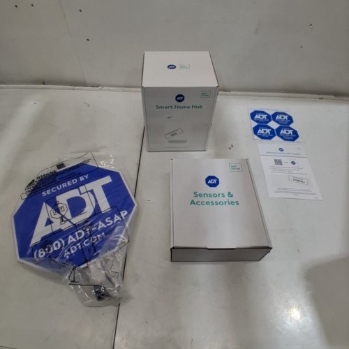 9PC ADT SMART HOME HUB, MOTION SENSOR AND DOOR/WINDOW SENSOR | 24-HOUR BATTERY BACKUP | RANGE UP TO 30FT WINDOW SENSOR - WHITE - (MODEL:S40LR-01) image 2