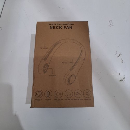 3 SPEED SETTING PORTABLE LEAFLESS HANGING NECK FAN - WHITE image 6