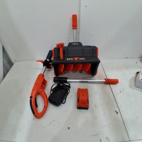 VOLTASK CORDLESS ELECTRIC SNOW SHOVEL WITH BATTERY & CHARGER - 12" PATH - 20V - BLACK/ORANGE (MODEL: SS-20B) image 3