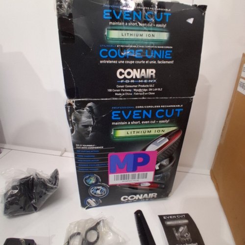 CONAIR EVEN CUT ROTARY HAIR CUT CUTTING SYSTEM LITHIUM ION WITH BONUS TRIMMER - RED image 6