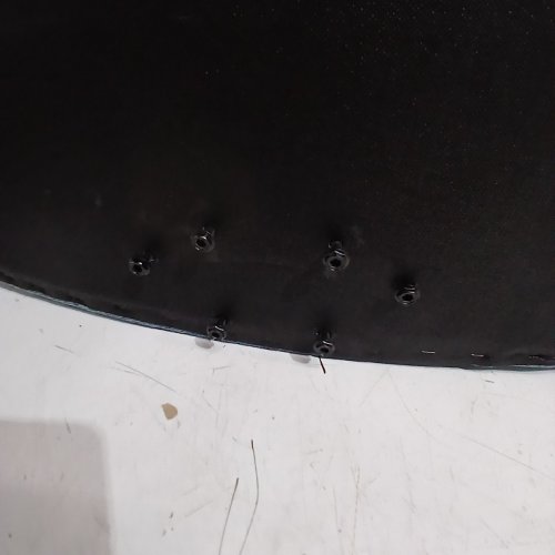 ARMLESS NO WHEEL FABRIC OFFICE CHAIR - 300LB CAP - SLATE image 4