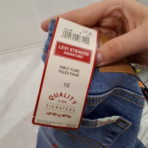 GIRLS' LEVI STRAUSS SIGNATURE HIGH-RISE FLARE JEANS - 16 - BLUE image 3