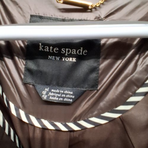 WOMENS KATE SPADE NEW YORK PACKABLE CROPPED HOODED QUILTED COAT - EXTRA LARGE - BROWN image 3