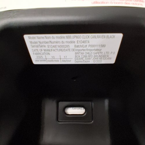 BRITAX UPNGO CLICK BACKLESS BOOSTER CAR SEAT WITH RIGID LUAS - 120LB - RAVEN BLACK (MODEL:E1D487A) image 2