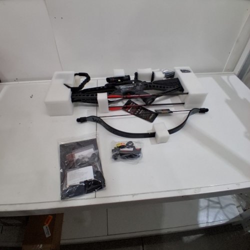 BARNETT WILDCAT CRX LIGHTWEIGHT TATICAL RECURVE CROSSBOW WITH RED/GREEN 3 DOT SCOPE, QUICK DETACH QUIVER & 2 HEADHUNTER BOLTS - 280 FPS - 66LBS - BLACK/RED (MODEL: BAR78232) image 2