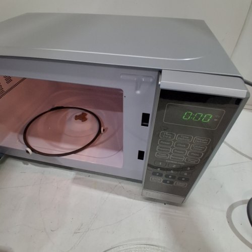 TOTAL CHEF COMPACT COUNTERTOP MICROWAVE OVEN - DIGITAL TOUCHSCREEN CONTROLS -ONE-TOUCH PUSH-BUTTON OPENING - SILVER STAINLESS STEEL (MODEL: TCM0-07-SS) image 2
