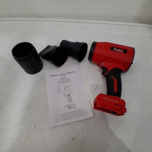 XUNDONG **TOOL ONLY** CORDLESS TURBO LEAF BLOWER COMPATIBLE WITH MILWAUKEE 18V BATTERY - RED/BLACK (MODEL:WS) image 3
