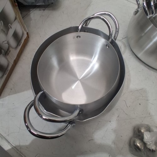10PC ALUMINUM COOKWARE SET - 16CM, 18CM, 20CM, 22CM, 24CM - SILVER (ITEM: BP-05) image 6