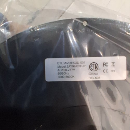 8PK LED CEILING LIGHTS - 12" - 100 V - 3000 TO 6000 K - BLACK (MODEL: XDD-001) image 2