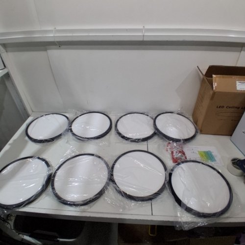 8PK LED CEILING LIGHTS - 12" - 100 V - 3000 TO 6000 K - BLACK (MODEL: XDD-001) image 3