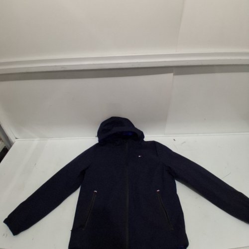 TOMMY HILFIGER THFLEX HOODED WINDBREAKER JACKET - SMALL - NAVY image 2