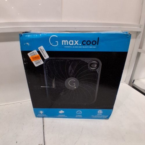 GENESIS BOX FAN 3 SPEED SETTINGS - 20'' - BLACK (MODEL: G20BOX-BLK) image 4