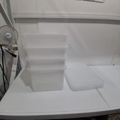 4PK IRIS USA PLASTIC STORAGE BIN TOTE - 33L - CLEAR (MODEL: FB-21E/FB-21EE) image 2