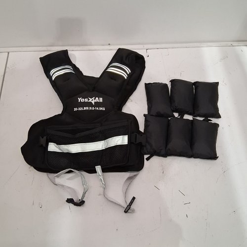 YES4ALL ADJUSTABLE WEIGHTED VEST WITH REFLECTIVE STRIP - 20-32LBS - BLACK (MODEL: E141) image 2