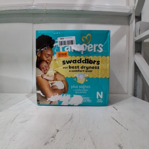136PK PAMPERS SWADDLERS SKIN SAFE DISPOSABLE DIAPERS - NEWBORN image 3