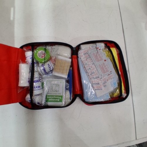 50PC COMPACT RED FIRST AID SAFETY KIT - RED image 2