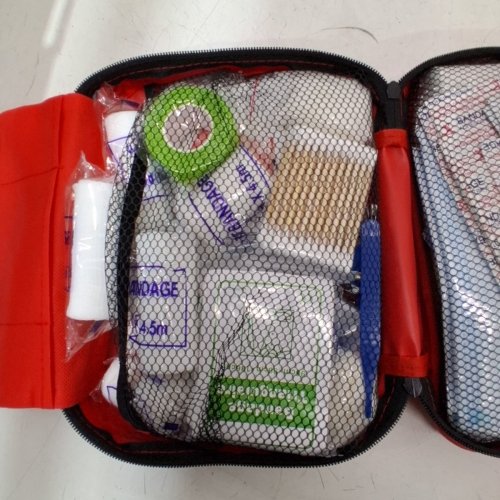 50PC COMPACT RED FIRST AID SAFETY KIT - RED image 3