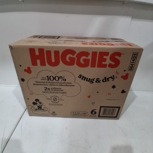 144PK HUGGIES LITTLE MOVERS DIAPERS - SIZE 4 - WHITE image 3