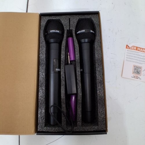 2PK MAILANGSHI WIRELESS MICROPHONE, DUAL HANDHELD CORDLESS MICROPHONE SYSTEM WITH RECHARGEABLE RECEIVER image 2