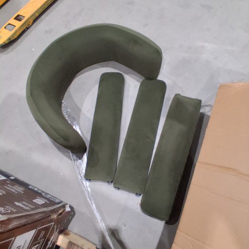 WIDE UPHOLSTERED MODERN 3-LEGS BARREL ACCENT CHAIR - 29'' X 33'' X 29'' - 275LBS CAP - GREEN (MODEL: HNQY-W181) image 3