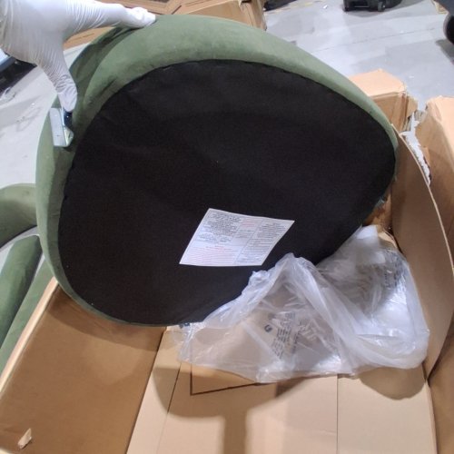 WIDE UPHOLSTERED MODERN 3-LEGS BARREL ACCENT CHAIR - 29'' X 33'' X 29'' - 275LBS CAP - GREEN (MODEL: HNQY-W181) image 4
