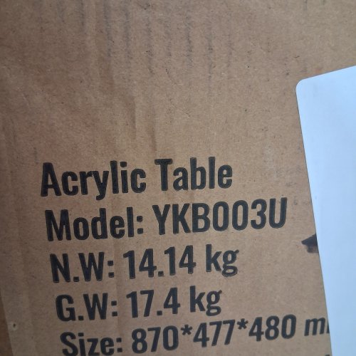 ACRYLIC U-SHAPED COFFEE END TABLE - 32" X 16" X 16" - TRANSPARENT CLEAR (MODEL: YKB003U) image 7