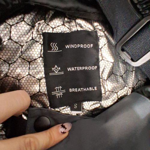 WINDPROOF WATERPROOF BREATHABLE SNOW PANTS - SMALL - GREY / BLACK image 3
