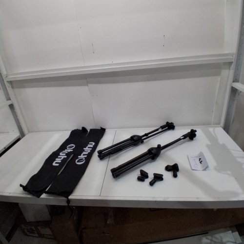 2PK OHUHU ADJUSTABLE TRIPOD MICROPHONE STAND WITH BOOM - ADJUSTS FROM 29" TO 52" - BLACK image 2