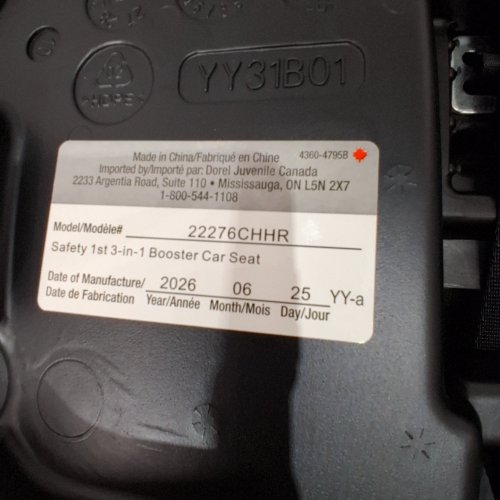 SAFETY 1ST 3-IN-1 HARNESS BOOSTER CAR SEAT - 100LB MAX - BLACK (MODEL: 22276CHHR) image 2